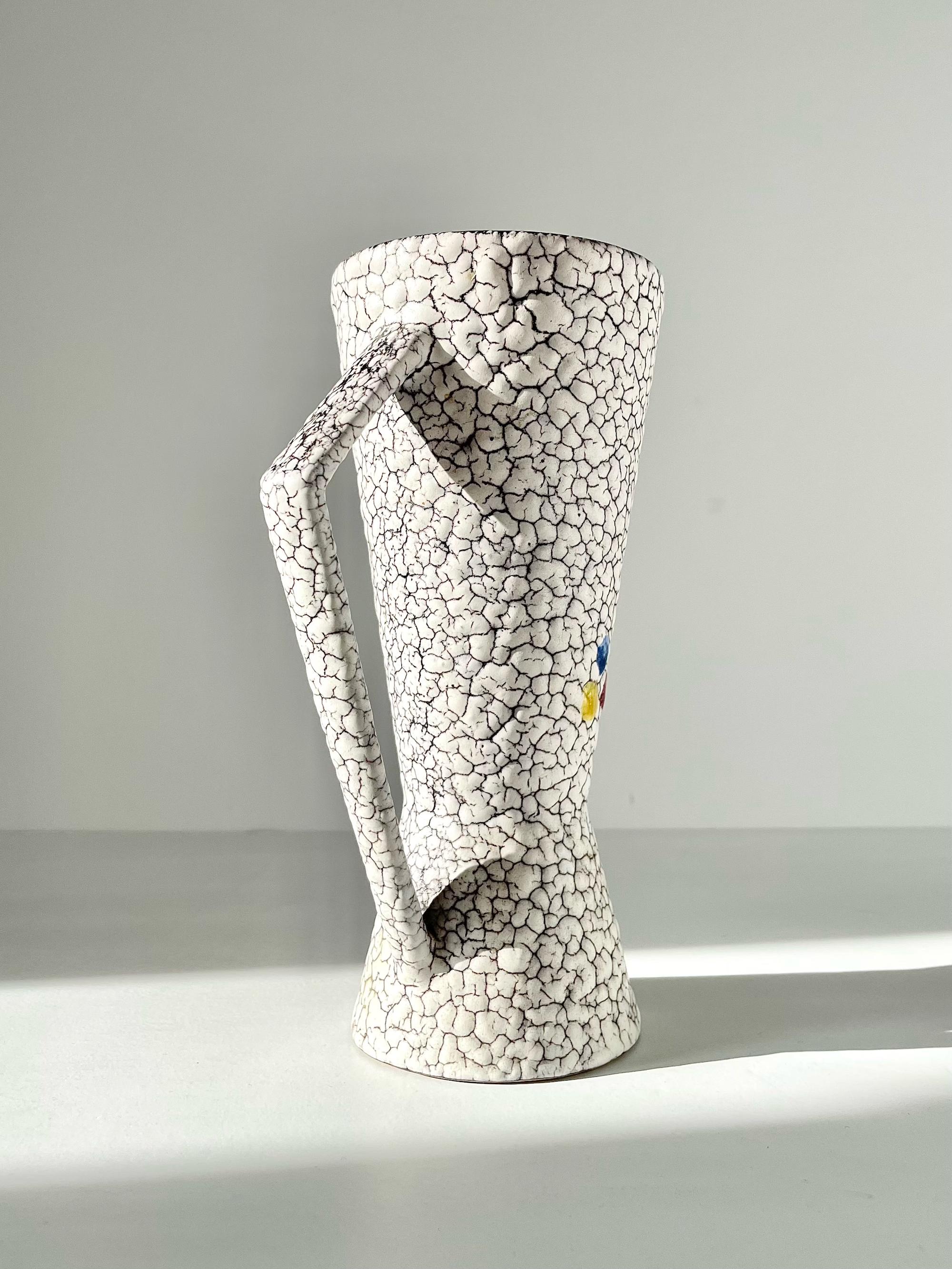 ヴィンテージ Jopeko 陶器花瓶 60年代 西ドイツ 彫刻的 ファット ラバ