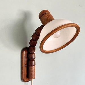 Vintage Wall Lamp Steinhauer 1970s Dutch Design Plug in Wall Sconce Mid Century Modern Wooden Wall Decor Unique Night Light Reading Lamp