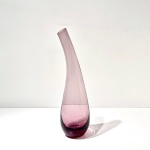 90s Vintage Ikea Glass Vase, Small Modern Bud Vase, Minimalist Contemporary Aesthetic Postmodern Interior Design, Eclectic Purple Home Decor