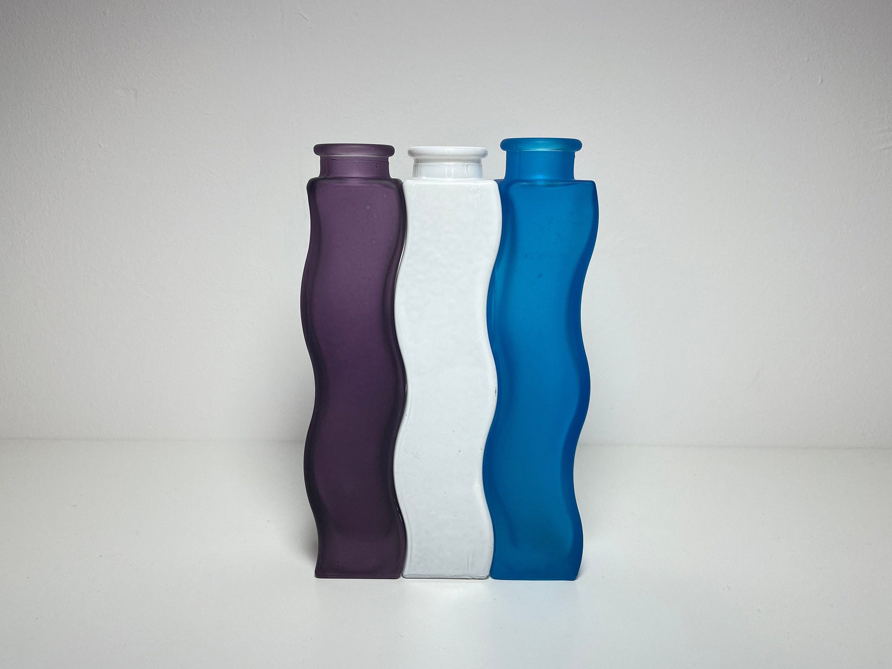 Vintage IKEA Skämt Wavy Glass Vases Set of 5 Postmodern Etsy UK