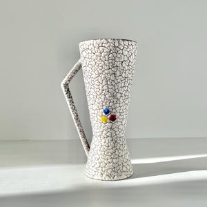 Vintage Jopeko Keramik Vase 60er Jahre West Germany Skulptur Fat Lava Steingut Mid Century Modern Modern Bio Wohndekor Einzigartige Retro Henkelvase
