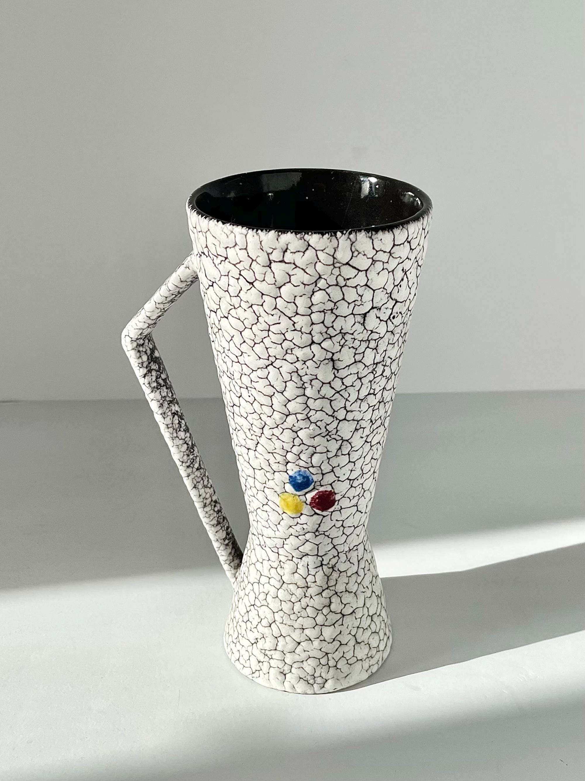 ヴィンテージ Jopeko 陶器花瓶 60年代 西ドイツ 彫刻的 ファット ラバ