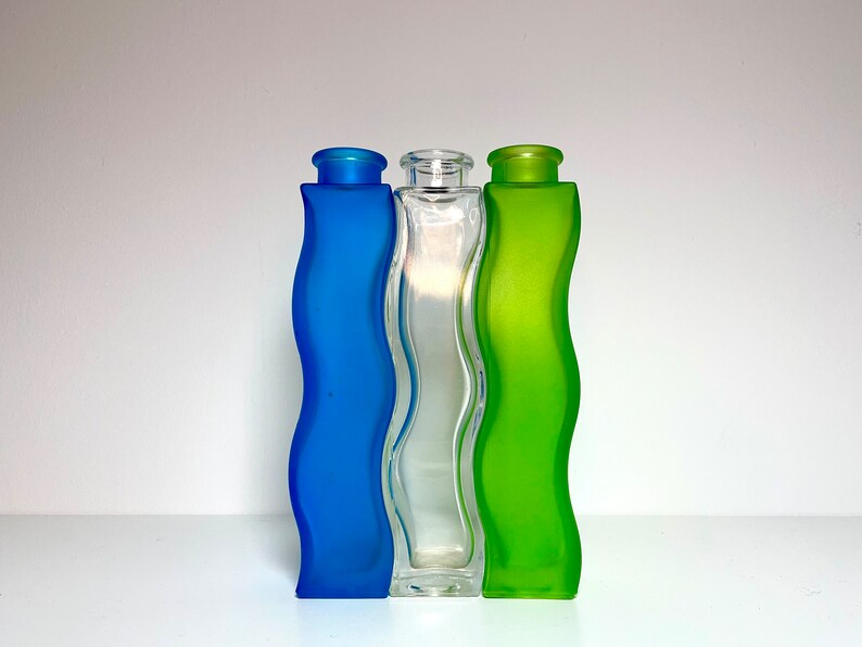 Vintage IKEA Skämt Wavy Glass Vases Set of 5 Postmodern Etsy