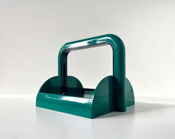 porte-serviettes GUZZINI vintage des années 1980, décoration éclectique de l'ère spatiale, design d'intérieur italien postmoderne de style Sottsass, distributeur d'essuie-tout