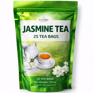 Jasmine Assam Black Tea: Scented Loose Leaf 25 Tea Bags