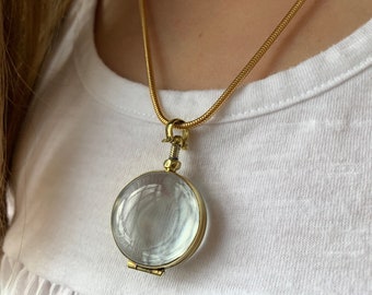 Great value gold locket necklace - Choose your shape Choose your chain gold photo locket Jewelry gift for her, add your photo locket