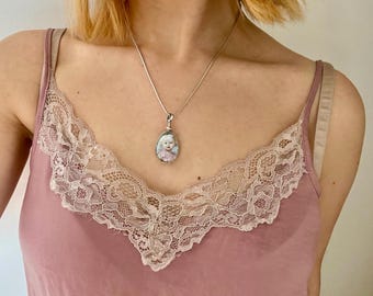 New Baby Gift Keepsake Photo Locket Baby Hair Keepsake Clear Glass Locket for New Mom
