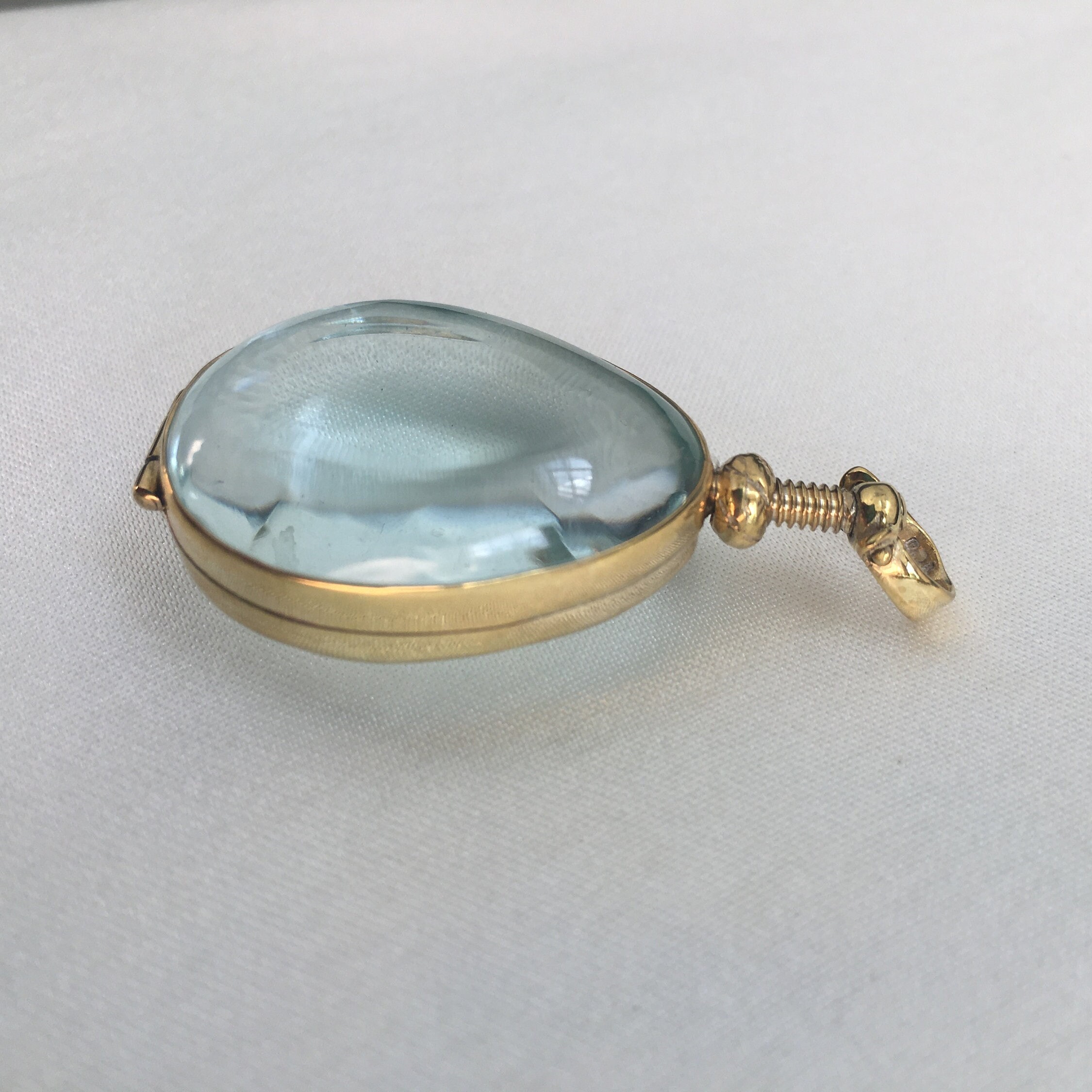 Collier Médaillon En Verre Argenté - Flacon Souvenir Pour Photo Ou Cheveux, Longueur 46 Cm | Electic Shop UK