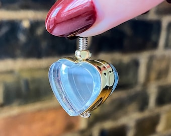 Gold Heart Lockets Heart Locket Necklace for birthstones and keepsakes in 3 sizes Gold Shaker Locket Unique Gift for Her Gold Shaker Locket