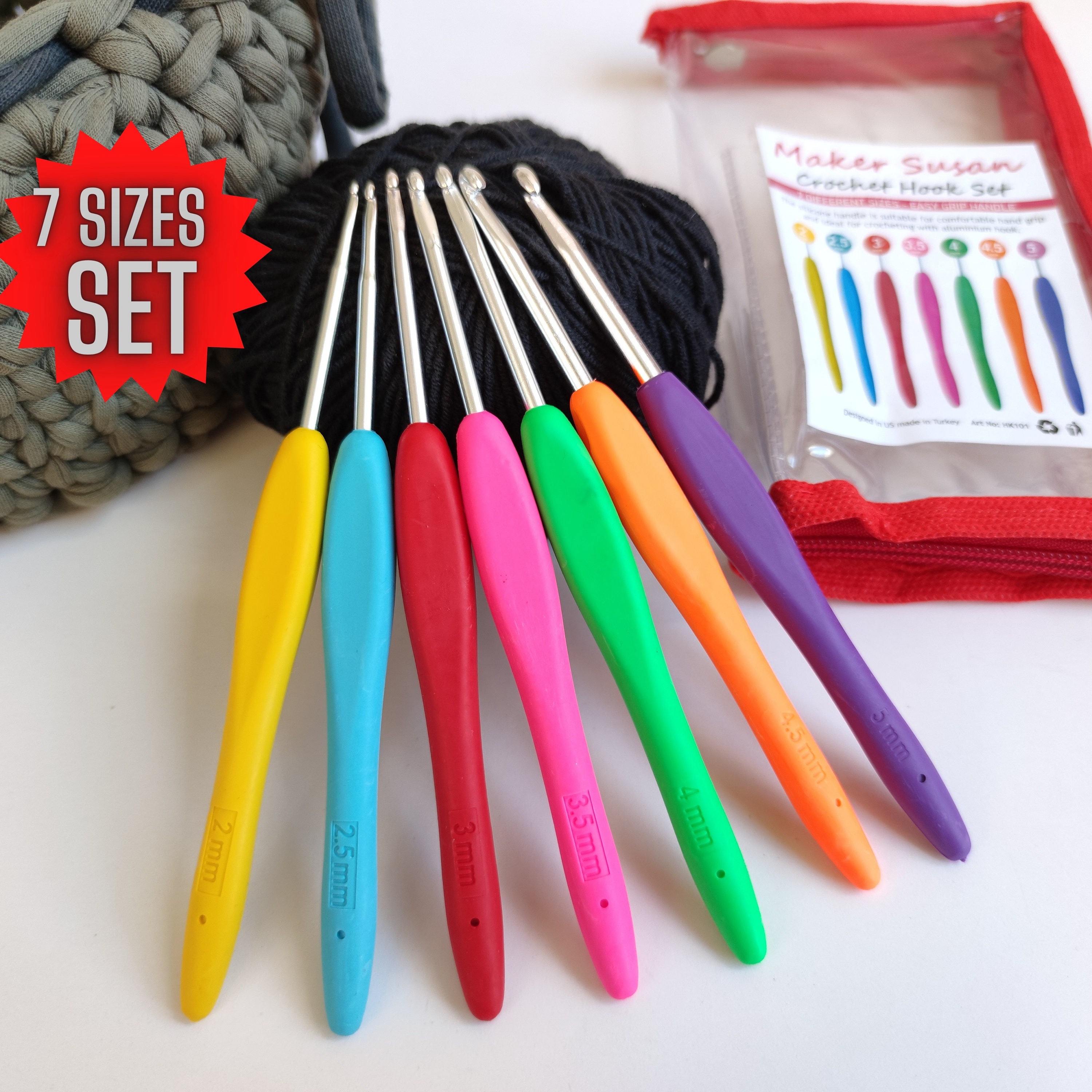 Clover Crochet Hooks Set 16pcs With Portable Case For Diy Hand