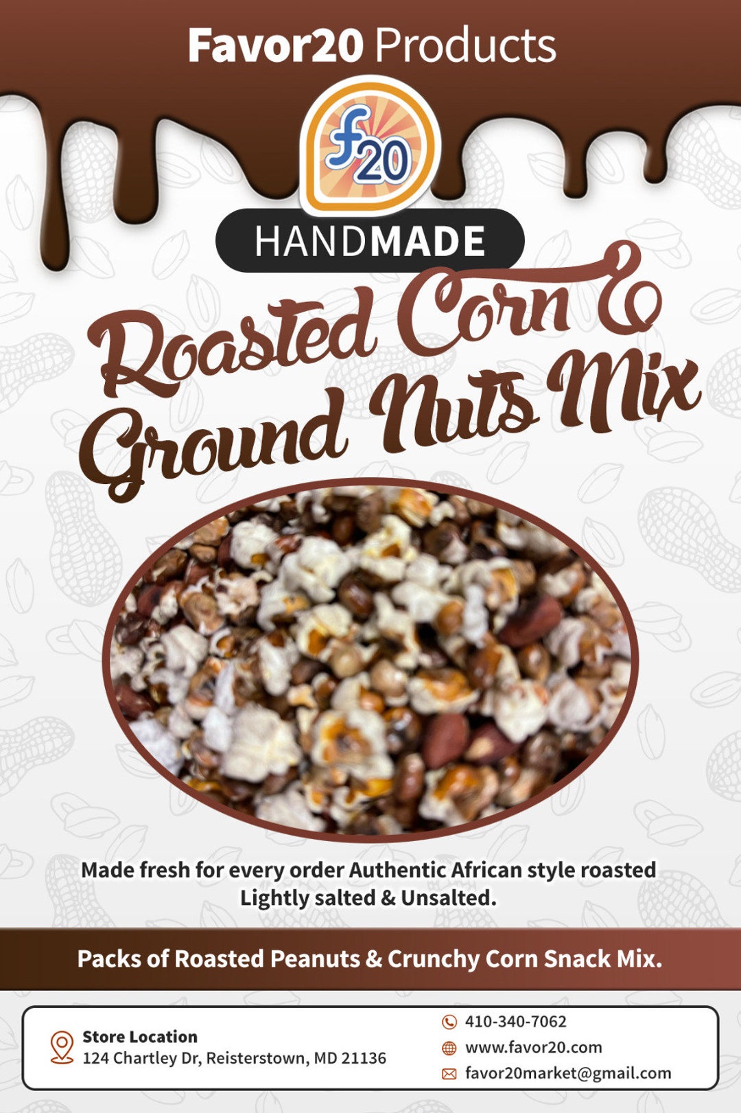 Roasted Corn and Groundnuts, Fried Corn and Groundnuts, Toasted Corn