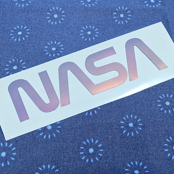 NASA Worm Logo Permanent Vinyl Decal in Various Colors