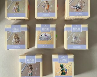 Vintage Hallmark Keepsake Easter Ornaments, 1992-1993, New in Box