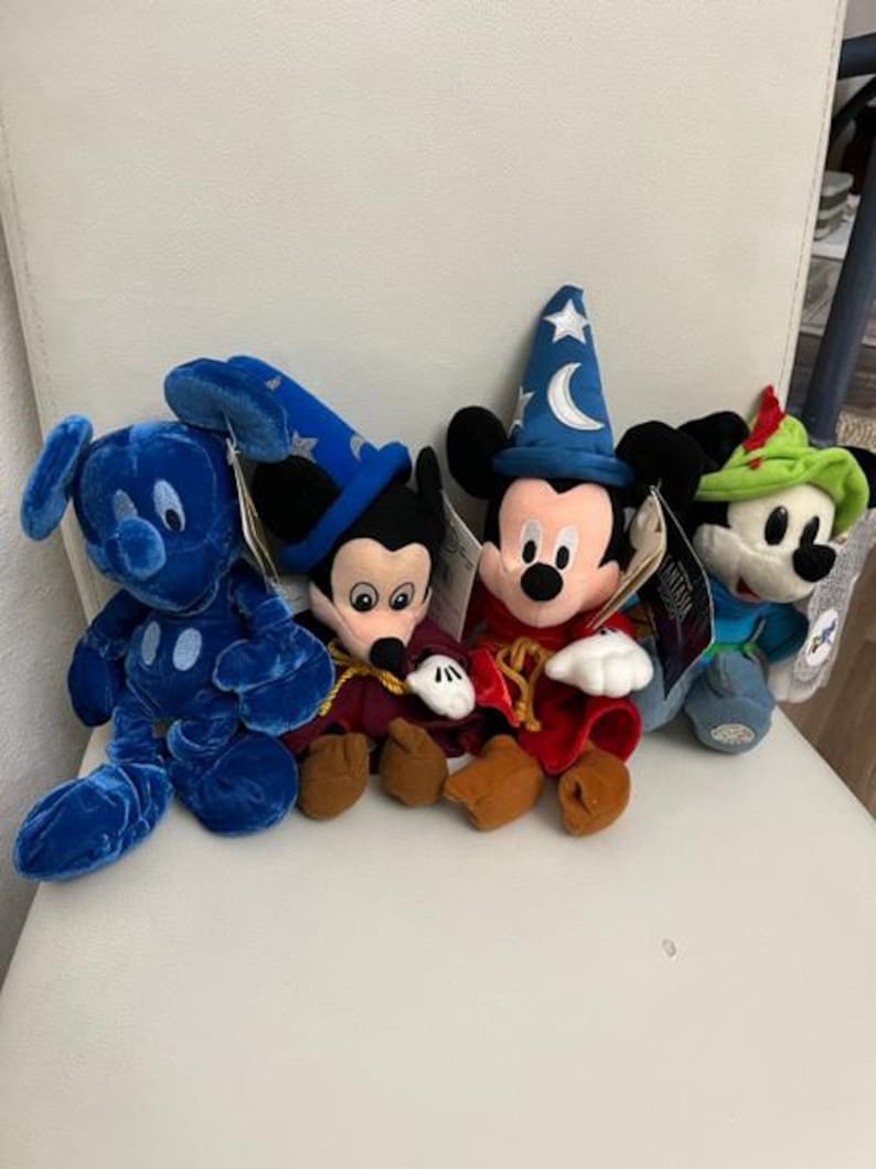 Vintage Mickey Mouse Disney Bean Bag Plushes- New with tags in pristine condition, comes from a smoke free home and stored in plastic bins. image 1