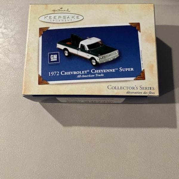 1972 Chevrolet Cheyenne Super- All-American Truck Series #9- Hallmark Keepsake Ornaments- New in Original Box. Unused.