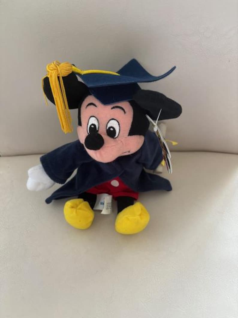 Vintage Mickey Mouse Disney Bean Bag plush with tags new in pristine condition- stored in plastic bins and comes from a smoke free home. bild 10