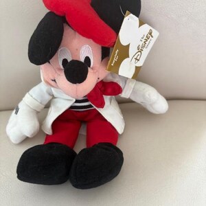 Vintage Mickey Mouse Disney Bean Bag plush with tags new in pristine condition- stored in plastic bins and comes from a smoke free home. bild 5