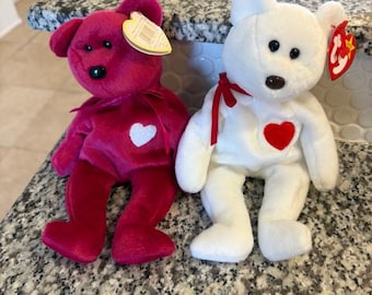 Vintage Ty Valentina & Valentino Beanie Baby- With Tags in