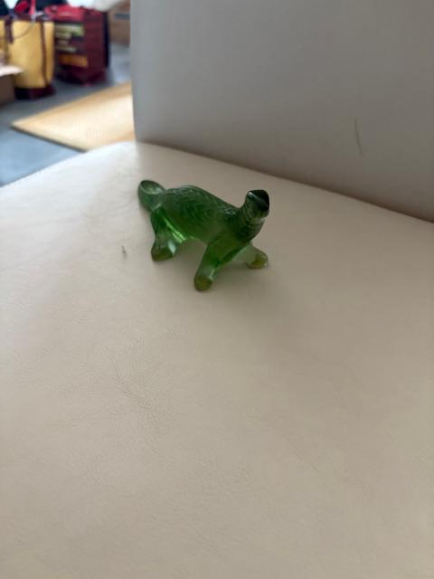 M*1様 LALIQUE 緑色ガラス 恐竜型オブジェ Vintage Lalique Green Crystal Dinosaur Figurine- in Great