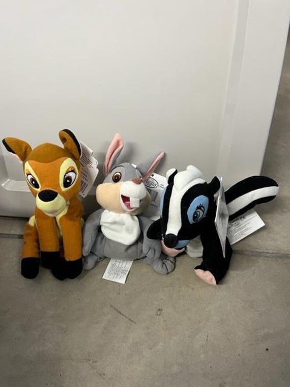 Vintage Bambi- Disney Bean Bag Plushes- New With Tags in Pristine