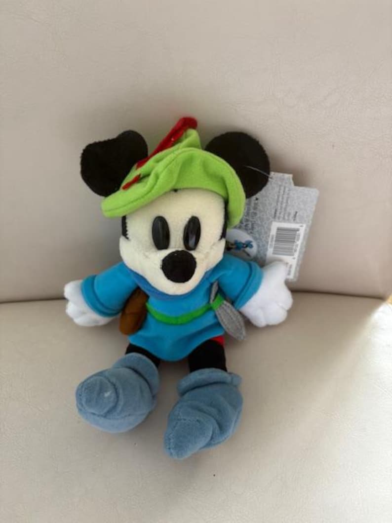 Vintage Mickey Mouse Disney Bean Bag plush with tags new in pristine condition- stored in plastic bins and comes from a smoke free home. bild 2