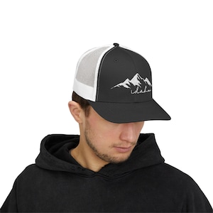 Mountain Idaho Snapback Trucker Cap, Idaho Cap with Mountains, Hiking Hat, Outdoor Adventure Cap, Traveler Gift, Explorer Hat