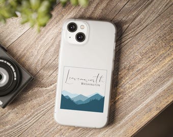 レブンワース ワシントン|フレキシブルケース|iPhone ケース フレキシブル|電話カバー|クリアケース|男性へのギフト|女性へのギフト|保護シェル