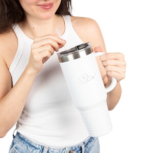 Personalized Insulated Travel Mug, Custom Stainless Steel Tumbler, Personalized Travel Cup, Gift for Travelers, Valentines Day Gift