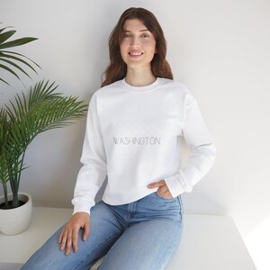 Washington, Unisex Sweatshirt, Souvenir Clothing, Winter Mountain Apparel, Gender Neutral Pullover, PNW Clothing, Gift for Outdoor