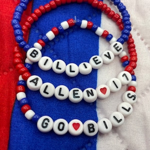 Buffalo Bills bracelets - stackable - Go Bills! - Billieve - Josh Allen