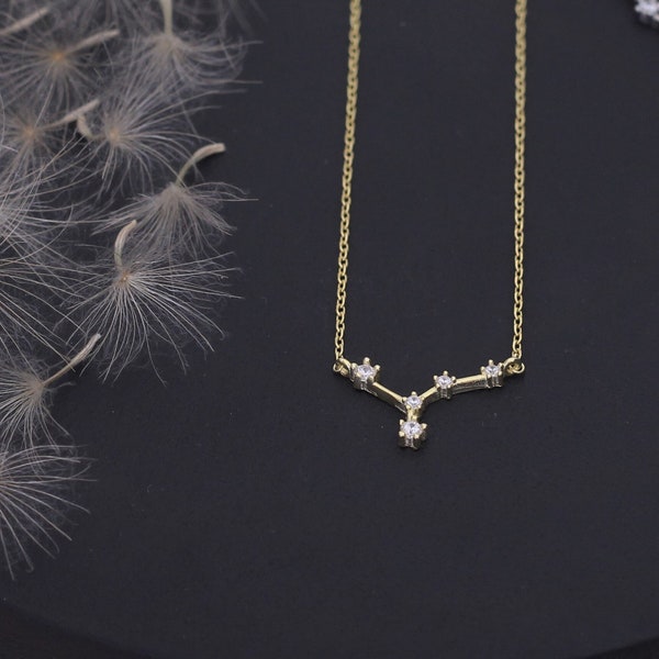Zodiac Celestial Necklace, Zodiac Constellation Necklace, Zodiac Sign Jewelry, Personalized  Pisces Necklace, Birthday Gifts For Her, MZN015