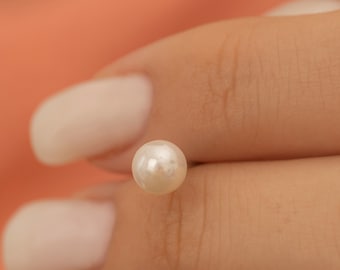 Pearl Stud Earrings, Freshwater Pearl Earrings, Natural Round Pearl Jewelry, Bridal Earrings, Round Earrings, Bridesmaid Gifts, MPE01