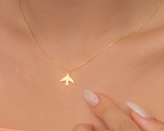 Tiny Bird Necklace, Minimalist Gold Flying Bird Pendant, Dainty Cute Silver Necklace, Gifts for Bridesmaid Women Mom Grandma & Her, MTSBN011