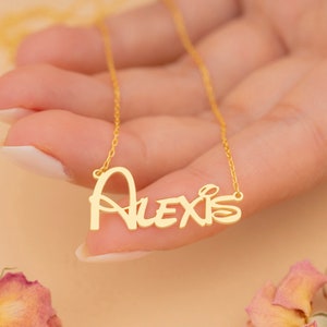 Cute Personalized Name Necklace, Custom Nameplate Necklace, Kids Name Necklace, Christmas & Birthday Gifts for Kids Girls and Boys, MPDFN011