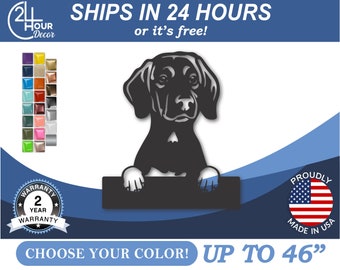 Custom Metal Plott, Hound Wall Sign Decor | 16 Gauge Steel | Powder Coat Finish | 22 Options