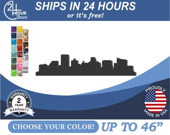 Metal Atlantic City | Powder Coated Steel Sign - Handmade Skyline Decor, 16 Gauge, 10-46 Inches