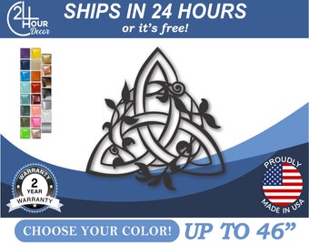 Metal Celtic Triquetra Wall Art | 22 Color Options