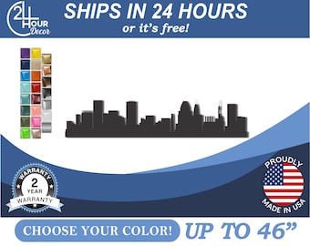 Metal Baltimore City Art, 22 Color Options | Powder Coated Steel Skyline | 16 Gauge Outdoor Decor