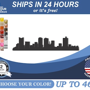 Custom Metal Fort Worth Skyline | 22 color options