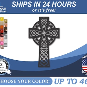 Metal Celtic Cross Wall Art | 22 Color Options