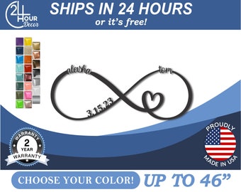 Metal Infinity Knot Wall, Powder Coated Steel | 12-46 In | Pittsburgh Handmade, Modern Decor