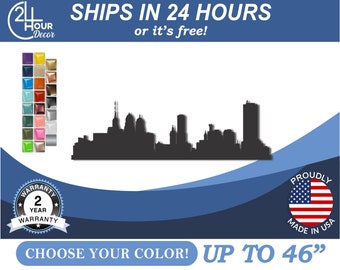 Metal Custom Buffalo | Skyline Sign | 16 Gauge Steel | 22 Color Options | Outdoor Art | Made In Pittsburgh