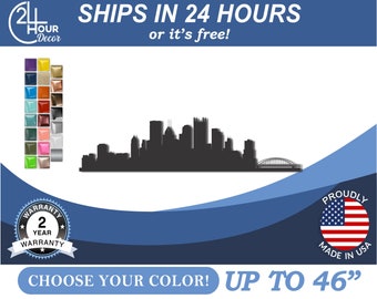 Custom Metal Pittsburgh Skyline | 22 color options