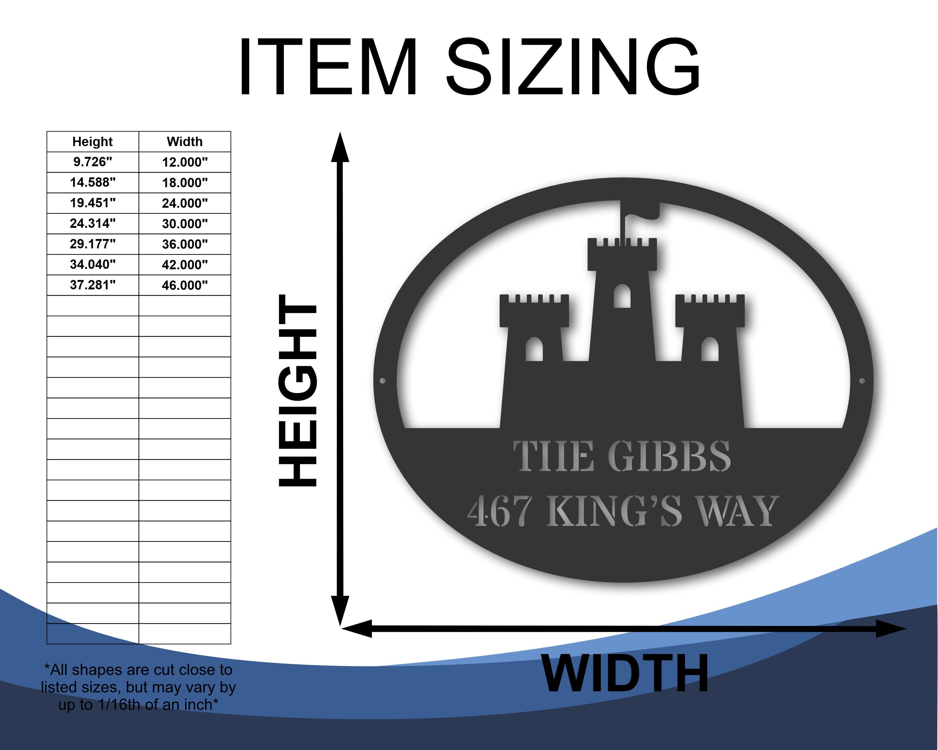Custom Metal Castle Fort Wall Art | Custom Medieval Metal Sign | 22 ...