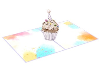 Pop Up Card Cutie Cupcake Gift Greeting Cards 15 x 20 cm