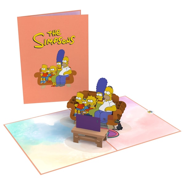 Carte Pop Up TV Les Simpsons 15 x 20 cm