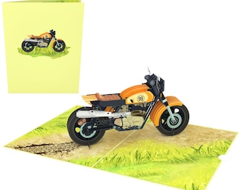 Pop up Card 3D Super Motorbike Motorrad Geschenk Karte Grußkarten 15x20 cm