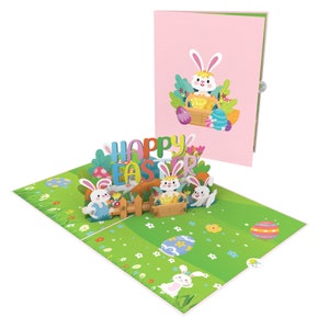 Joyeuses Pâques Carte cadeau Joyeuses Pâques 3D 15 x 20 cm
