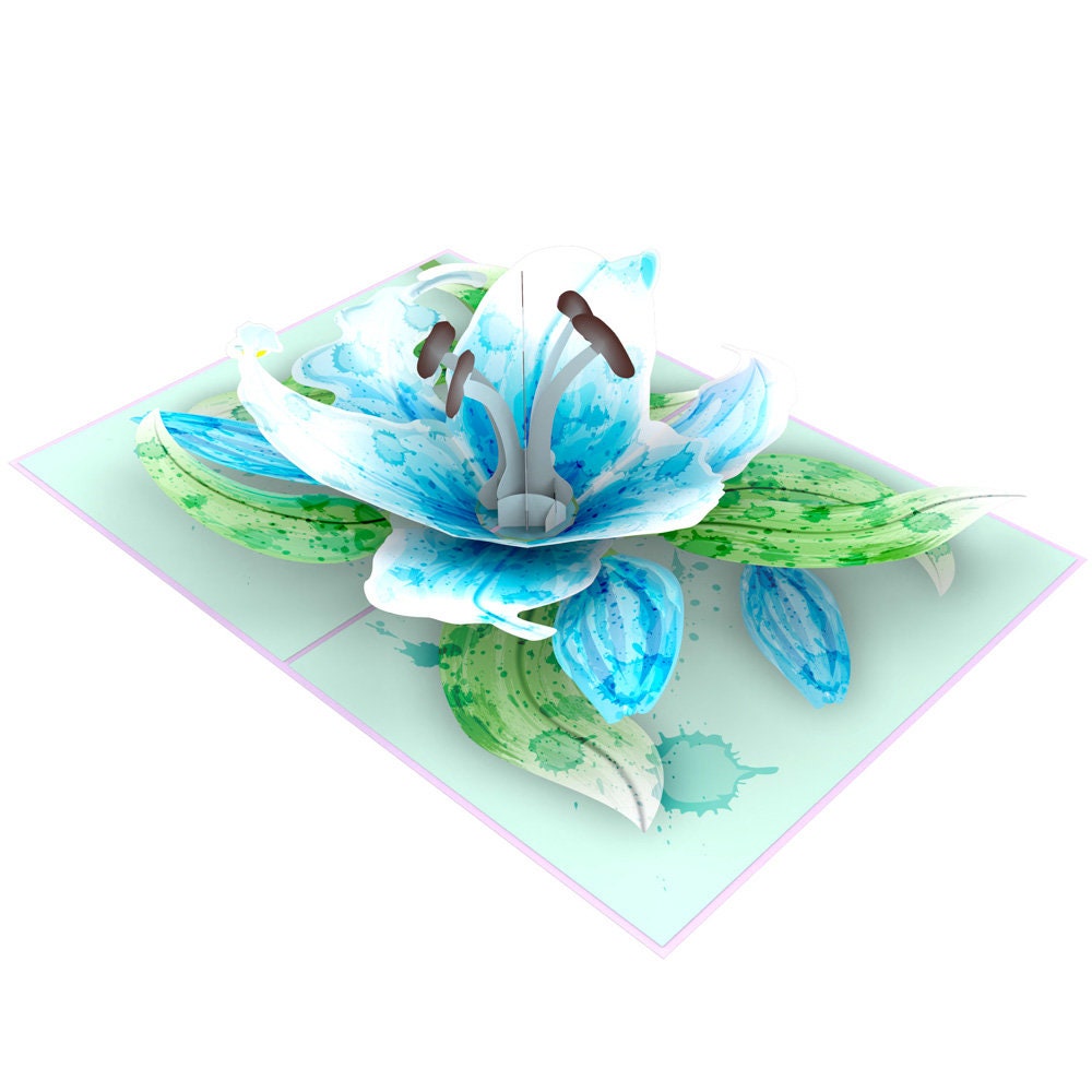 Pop up Card 3D Colorful Lily Colorful Lily Gift 15 X 20 Cm - Etsy
