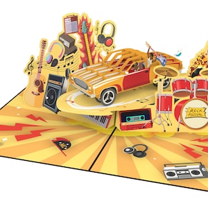 Biglietto pop-up Biglietto regalo 3D Rapper World Biglietti d'auguri 15 x 20 cm